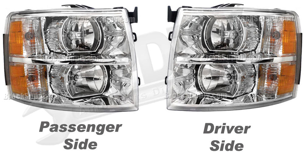 APDTY, 2007-2009 Chevy Silverado 1500/2500/3500 Pickup Headlight Headlamp Set/Pair R&L
