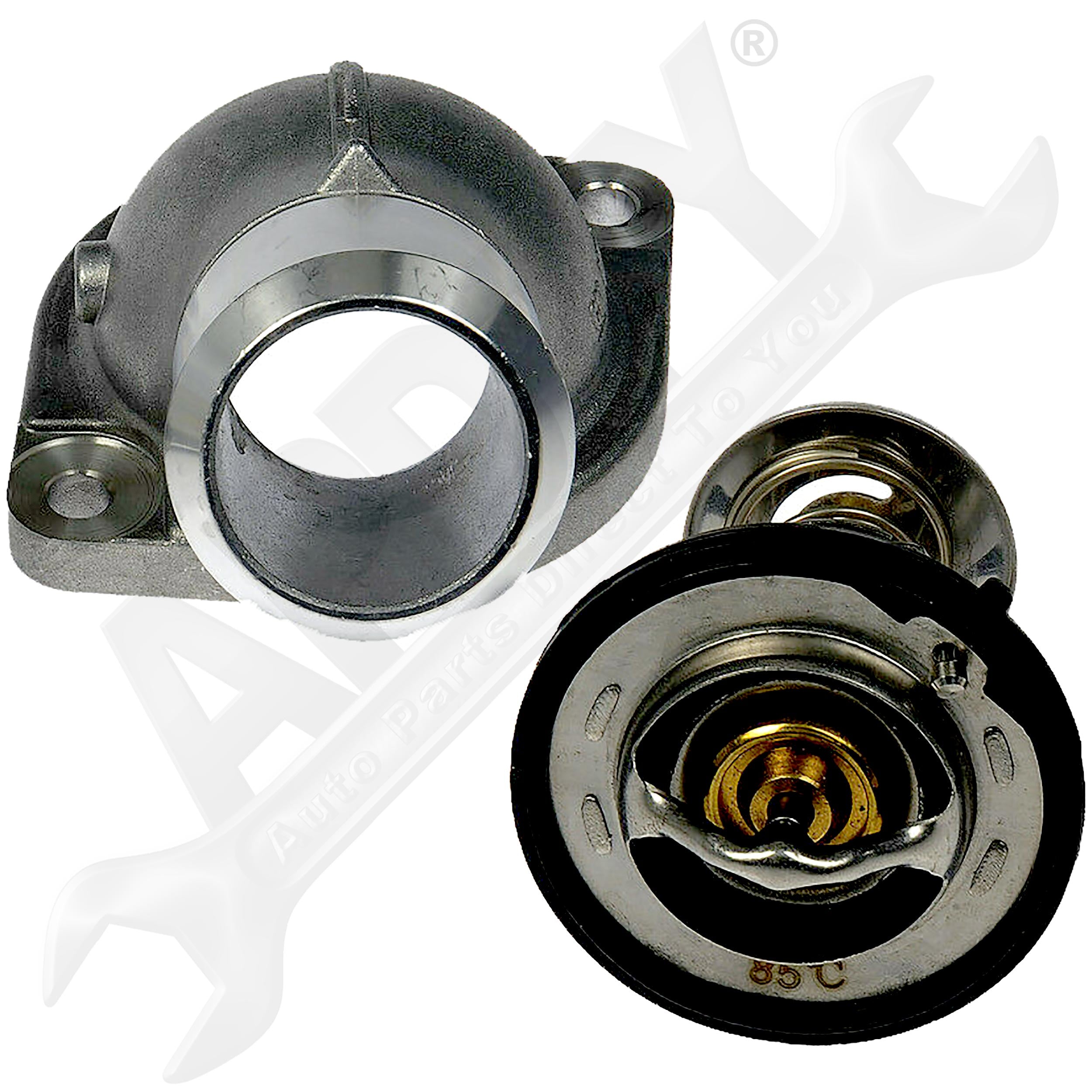 APDTY, APDTY 143520 Coolant Thermostat Housing Assembly w/Thermostat